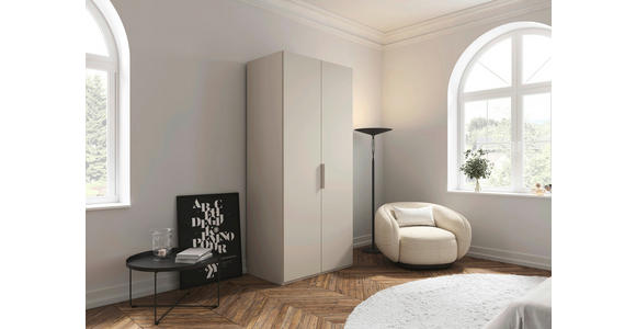 DREHTÜRENSCHRANK 101/235/61 cm,  in Champagner, 2-türig  - Champagner, Basics, Holzwerkstoff/Metall (101/235/61cm) - Novel