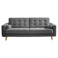 ROZKLÁDACÍ POHOVKA, textil, kompozitní dřevo, tmavě šedá - barvy dubu/tmavě šedá, Moderní, dřevo/kompozitní dřevo (222/86/90cm) - MID.YOU