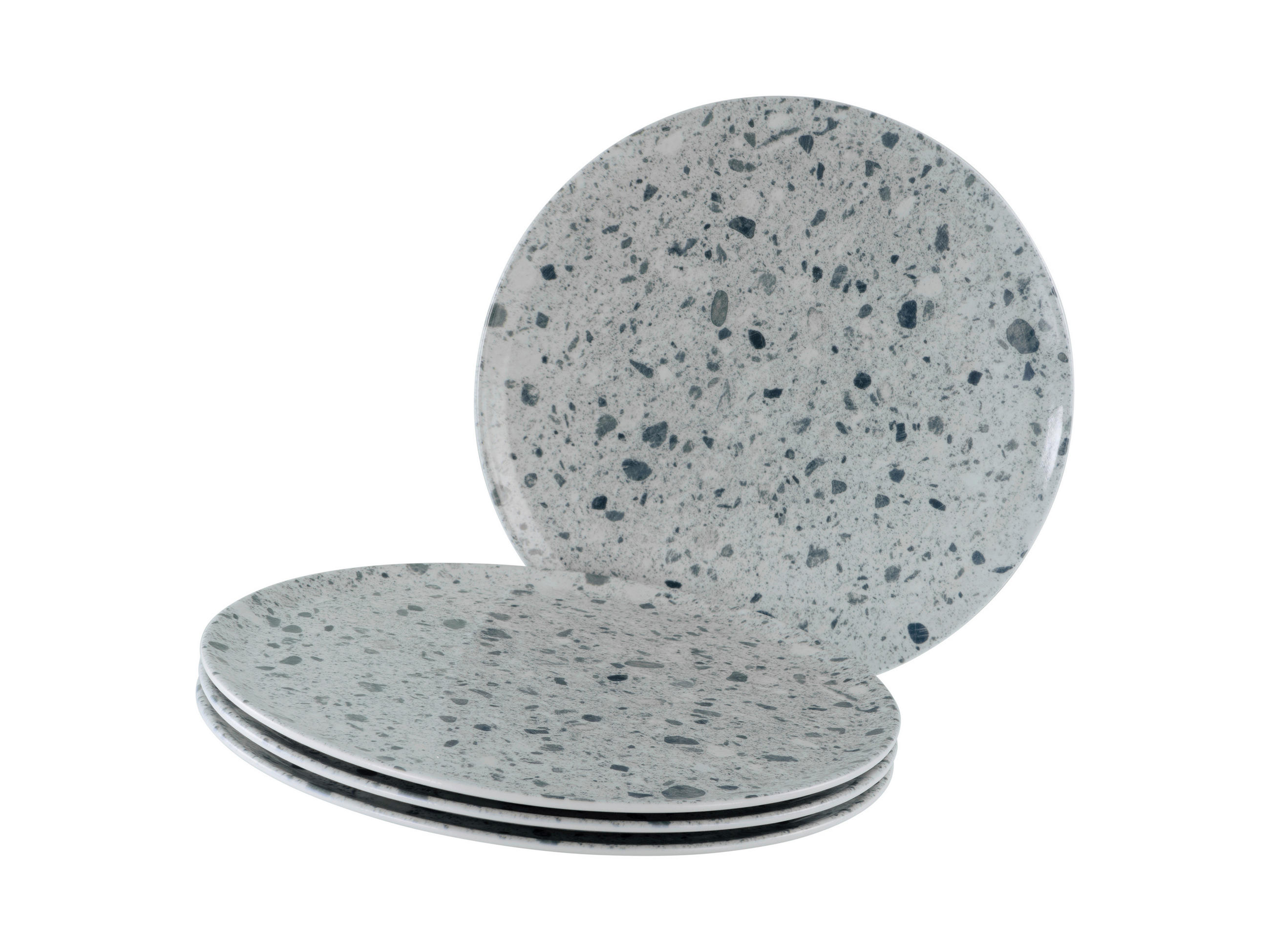 PIZZATELLER Porzellan 4-teilig Stone Collection Florenz  - Grau, Basics, Keramik - Creatable
