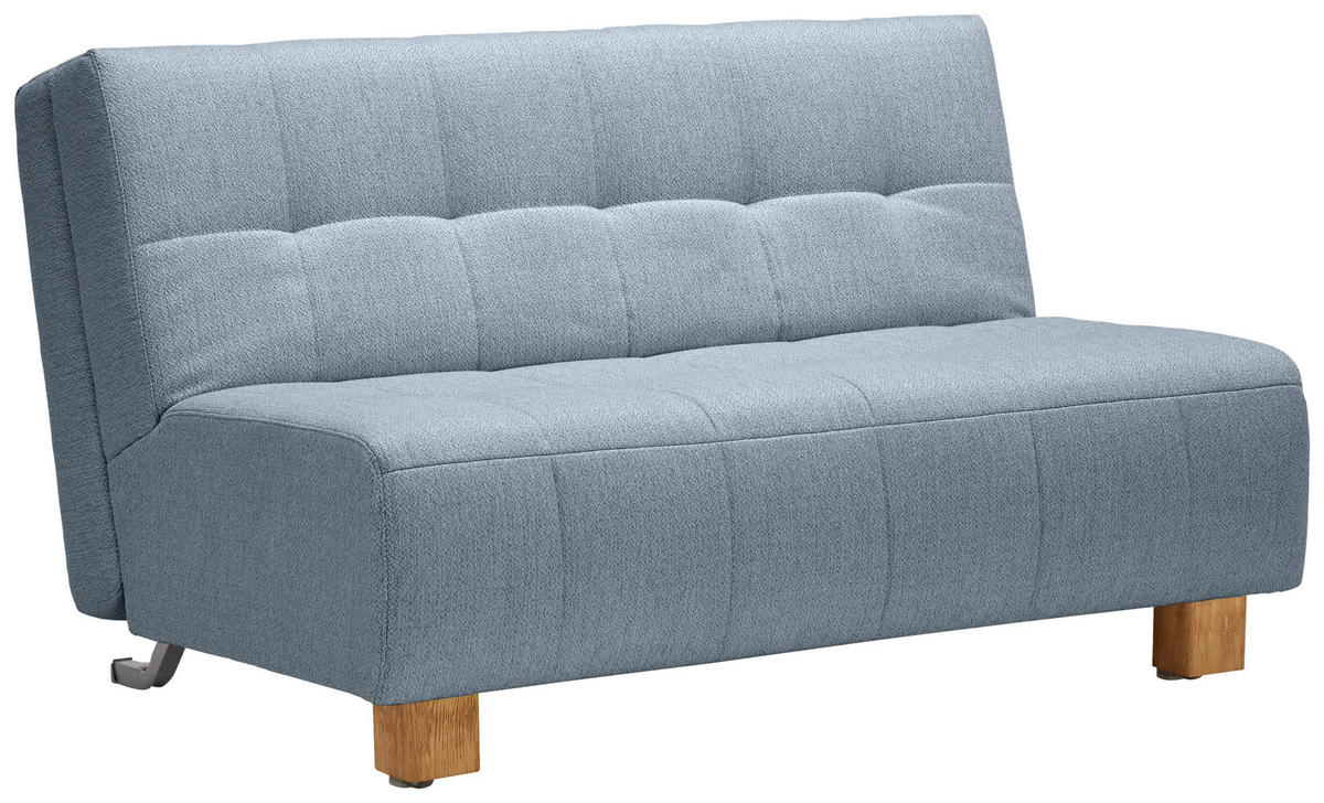 SCHLAFSOFA Textil Hellblau  - Naturfarben/Hellblau, Design, Holz/Textil (145/92/102cm) - Novel