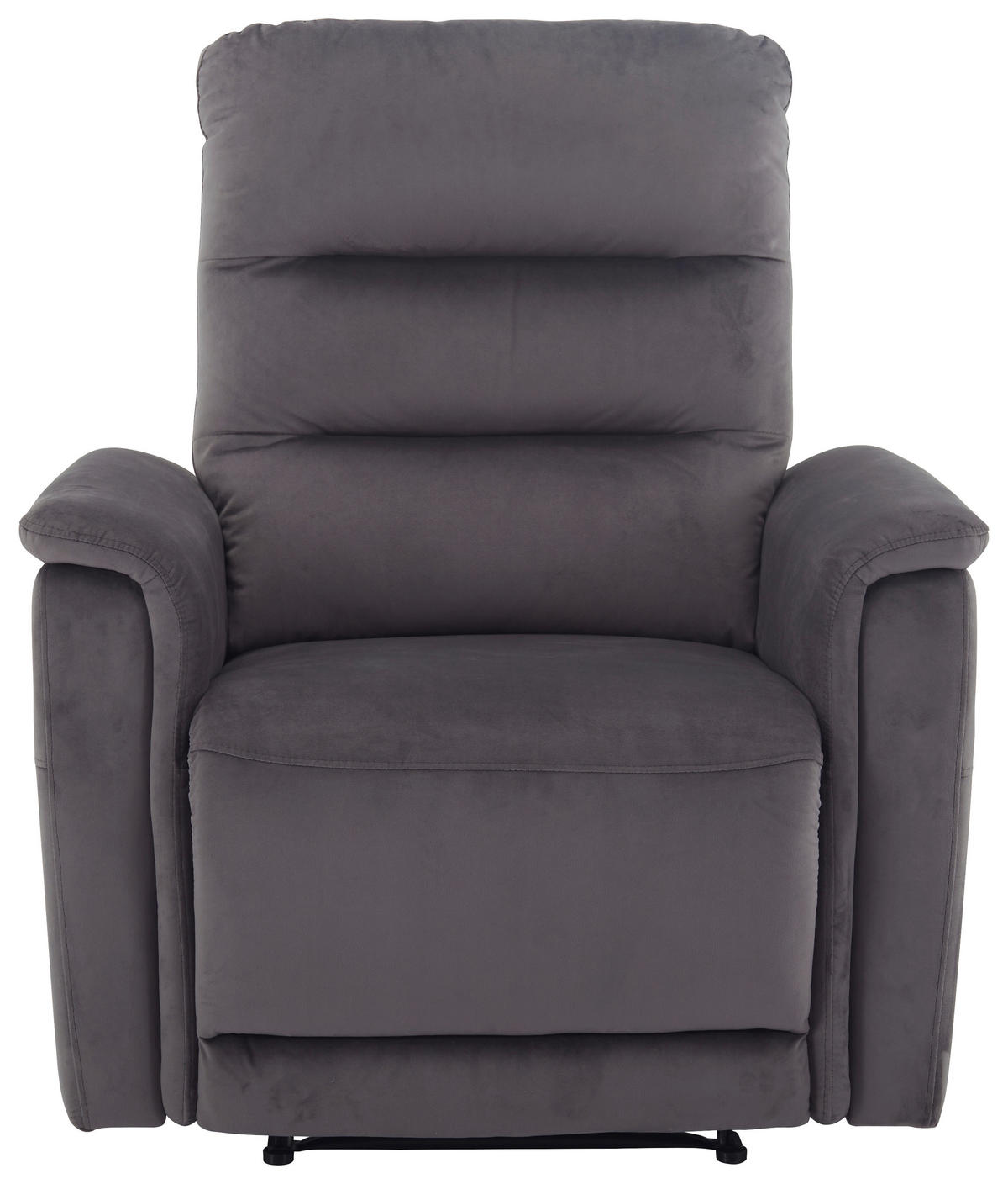 SITZGARNITUR Velours Grau  - Schwarz/Grau, KONVENTIONELL, Textil/Metall - P & B