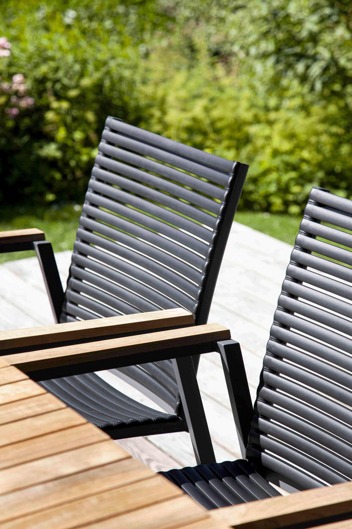 GARTENTISCH 167,5/100/74 cm Holz Anthrazit, Teakfarben rechteckig  - Anthrazit/Teakfarben, Konventionell, Holz/Metall (167,5/100/74cm) - Gardenson