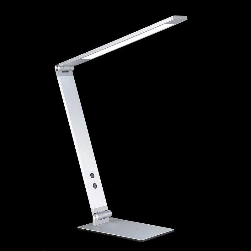LED-BORDSLAMPA - aluminiumfärg, Klassisk, metall/glas (34/38cm) - Fischer & Honsel