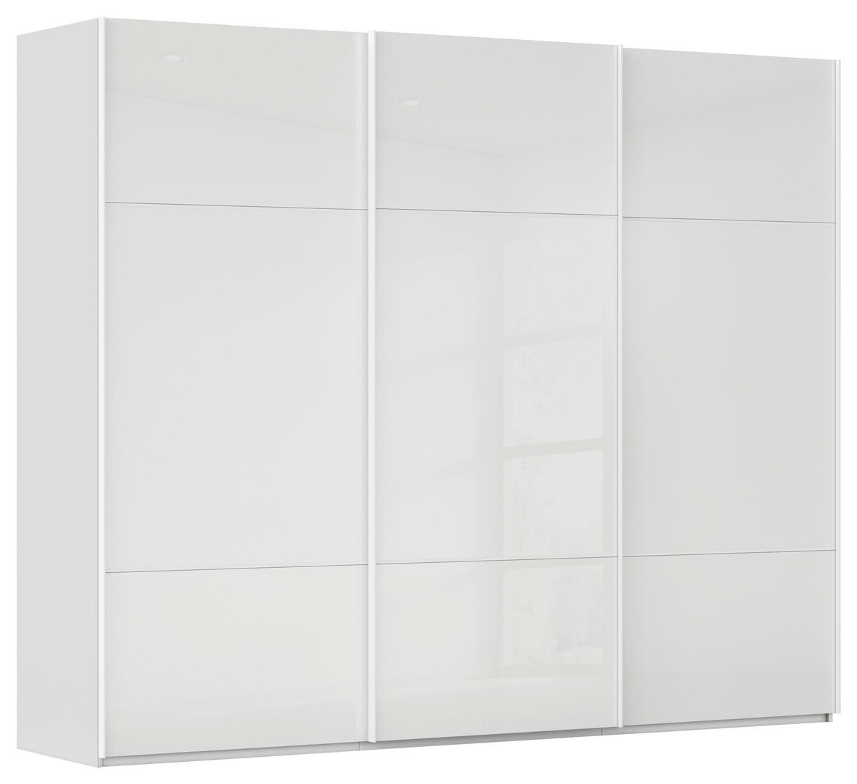 SCHWEBETÜRENSCHRANK in Weiss  - Weiss, Konventionell, Glas/Holzwerkstoff (271/223/68cm) - Novel