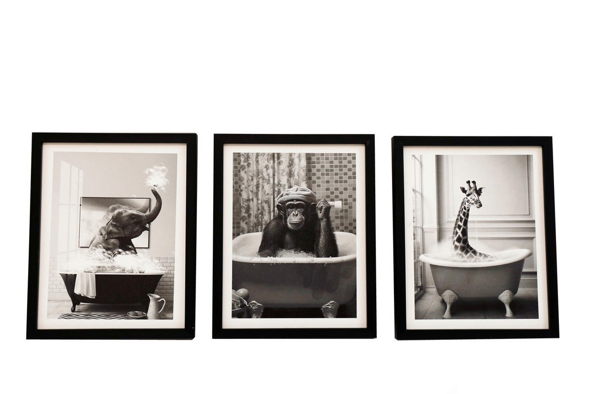 VÁSZONKÉP 20/25/1.8 cm  - fekete/fehér, Basics, faalapú anyag/textil (20/25/1.8cm)