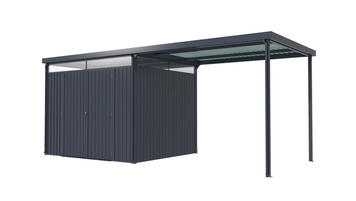 GERÄTEHAUS 576/226/245 cm  - Anthrazit, Basics, Metall (576/226/245cm)