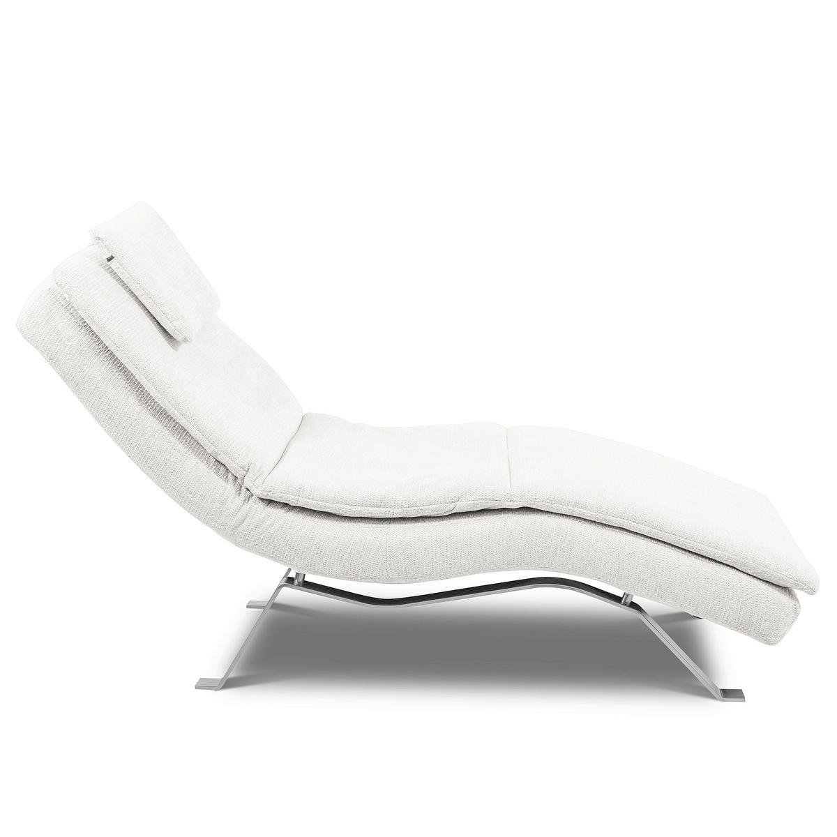 RELAXLIEGE in Chenille Creme  - Silberfarben/Creme, Design, Textil/Metall (65/95/171cm) - Celina Home
