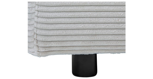 ECKSOFA  in Cord Grau  265/224 cm  - Schwarz/Grau, Design, Kunststoff/Textil (265/224cm) - Hom`in