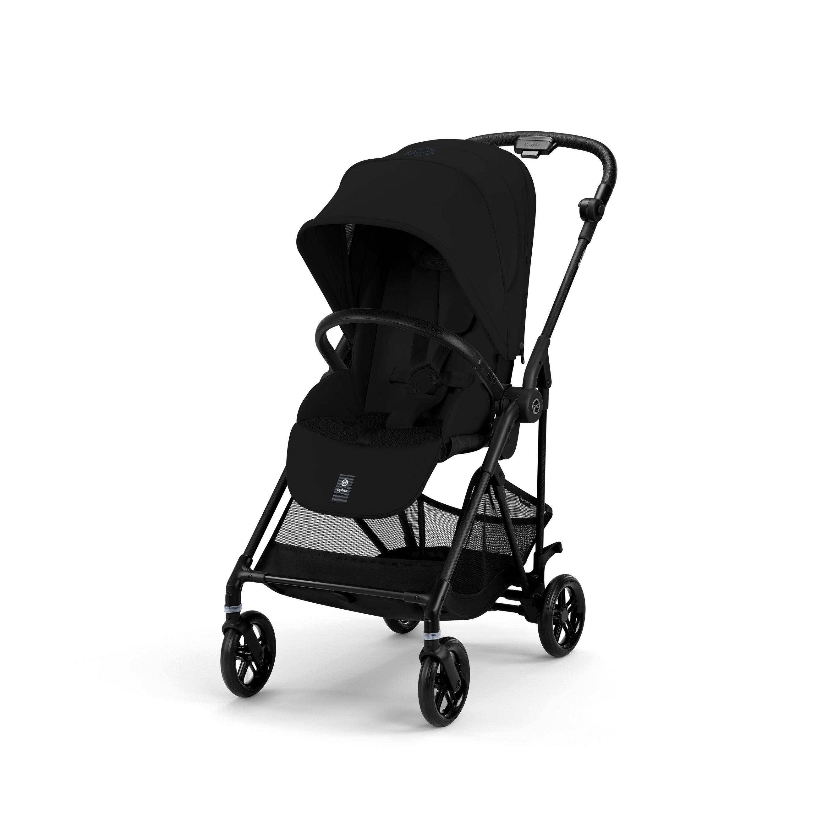 KINDERWAGEN  Melio Carbon  Magic Black  - Schwarz, Basics, Textil/Metall (82-91/49/96,5-107cm) - cybex GOLD