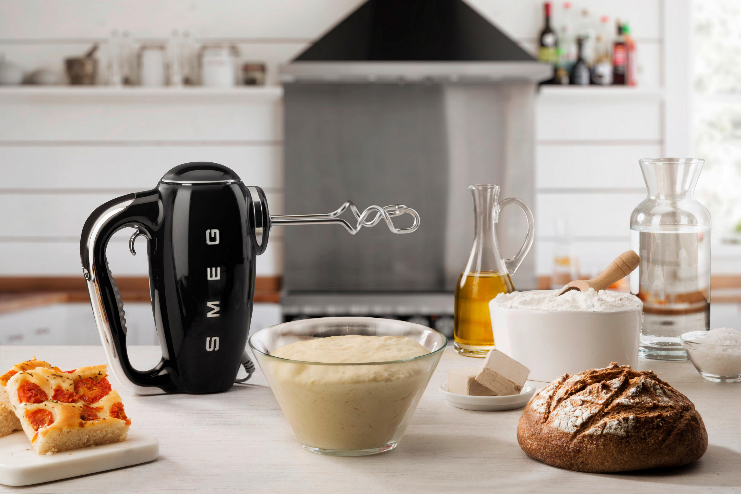 HANDMIXER 50'S STYLE  - Chromfarben/Schwarz, Basics, Kunststoff/Metall (22/37,8/22,1cm) - SMEG