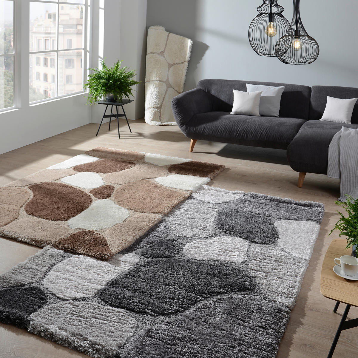 TEPIH VISOKOG FLORA  bela     - bela, Trendi, tekstil (160/230cm) - Novel