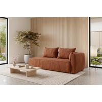 RÉCAMIERE HEVIA in Bouclé Rostfarben  inkl.  - Rostfarben/Schwarz, Design, Kunststoff/Textil (235/97/98cm) - MID.YOU