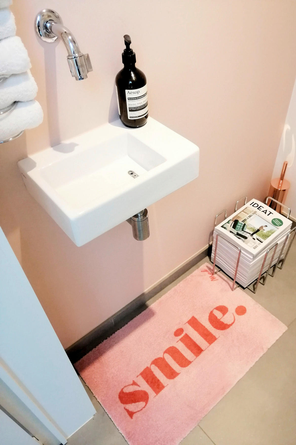 FUßMATTE  50/75 cm  Pink, Hellrosa  - Pink/Hellrosa, Trend, Kunststoff (50/75cm) - madaboutmats