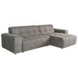 ECKSOFA Taupe Webstoff  - Taupe/Schwarz, KONVENTIONELL, Kunststoff/Textil (301/160cm) - Carryhome