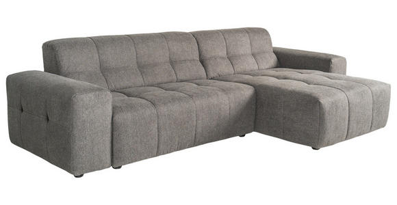 ECKSOFA Taupe Webstoff  - Taupe/Schwarz, KONVENTIONELL, Kunststoff/Textil (301/160cm) - Carryhome