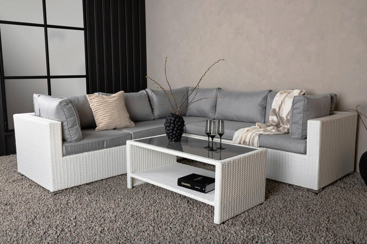 LOUNGEGARNITUR 87/249 cm  - Hellgrau, KONVENTIONELL, Kunststoff (87/249cm) - Gardenson
