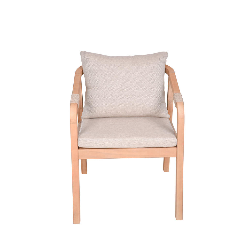 Thumbnail - Gardenson Gartensessel, Hellbraun, Holz, Textil, Akazie, Hartholz, eckig, 75x63.5x59 cm, wetterbeständig, UV-beständig, ...