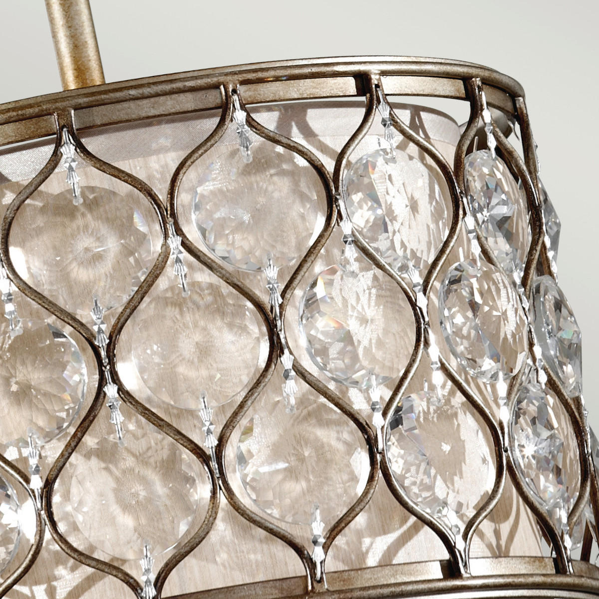 HÄNGELEUCHTE 31.8/36 cm    - Silberfarben, Konventionell, Glas/Textil (31.8/36cm) - Elstead Lighting