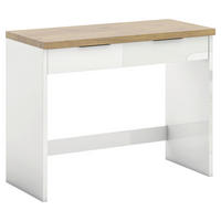 KONZOLOVÝ STOLÍK, biela, farba duba, kompozitné drevo, 104,3/45/79,7 cm - biela/farba duba, Design, kov/kompozitné drevo (104,3/45/79,7cm) - Xora