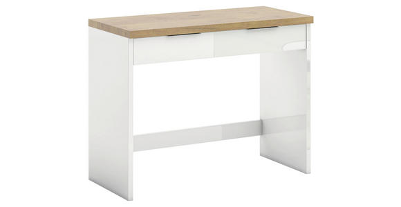 KONSOLENTISCH in Holzwerkstoff 104,3/45/79,7 cm    - Eichefarben/Alufarben, Design, Holzwerkstoff/Metall (104,3/45/79,7cm) - Xora