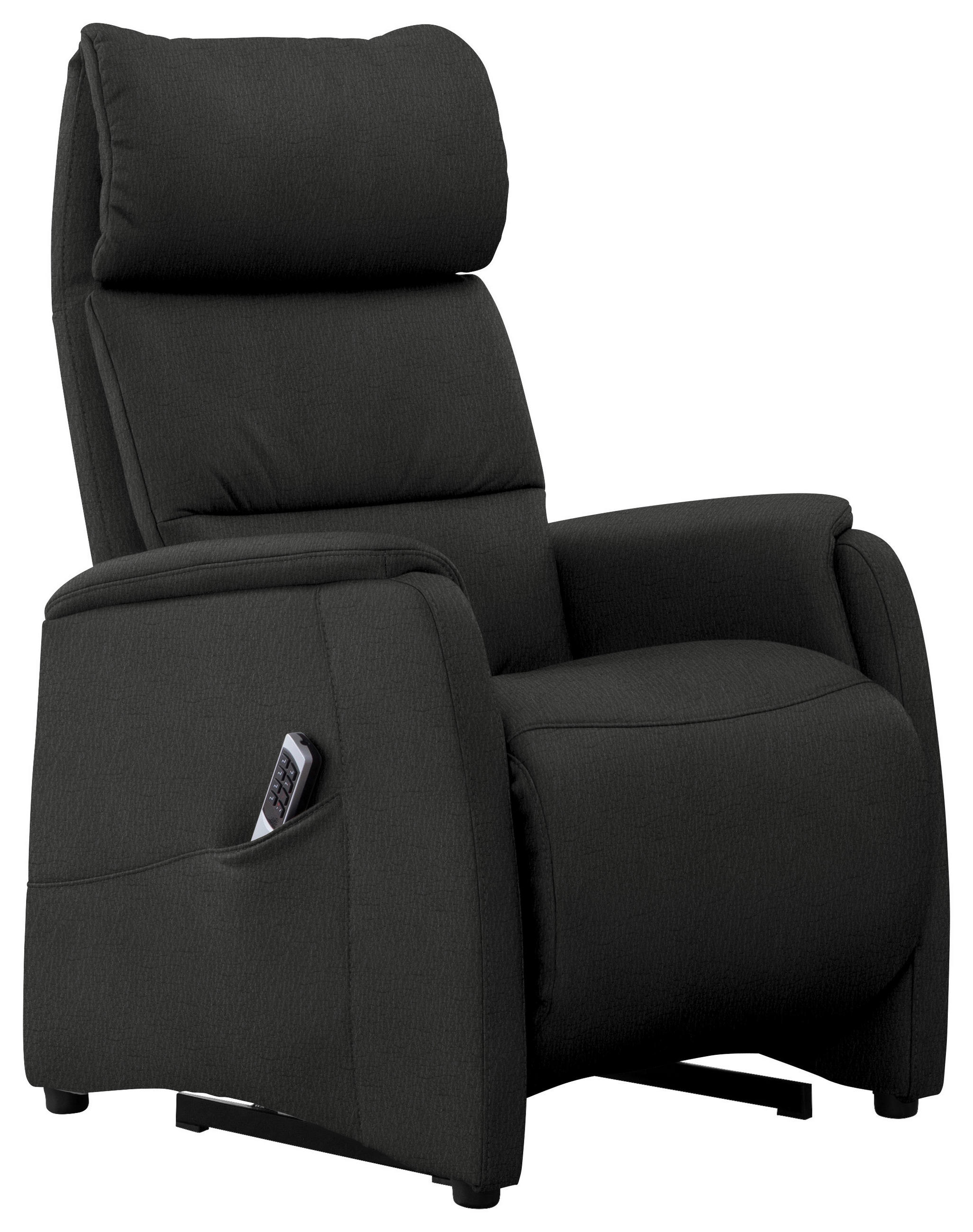 FERNSEHSESSEL in Anthrazit  - Anthrazit/Schwarz, KONVENTIONELL, Leder/Kunststoff (69/109/83cm) - Cantus