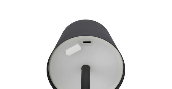 AKKU-TISCHLEUCHTE Jubidubiläum 8,6/20,3 cm  - Schwarz, Basics, Kunststoff/Metall (8,6/20,3cm) - Novel