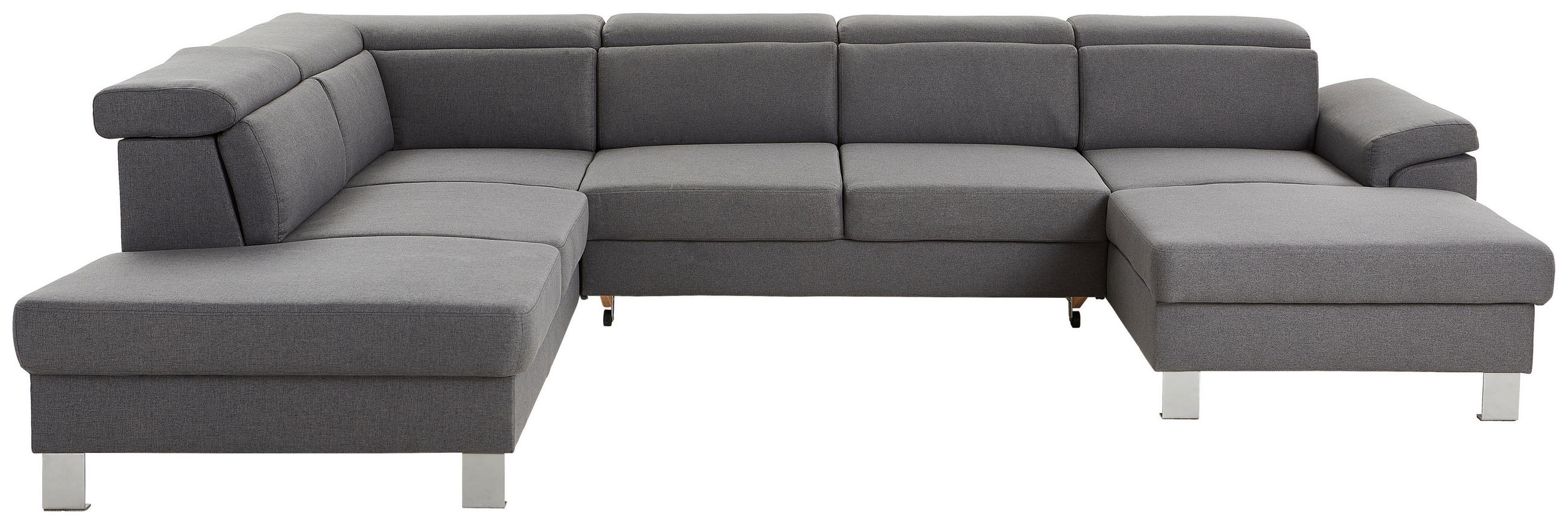 SOFFA i vävt tyg grå  - silver/grå, Design, metall/textil (226/320/168cm) - MID.YOU