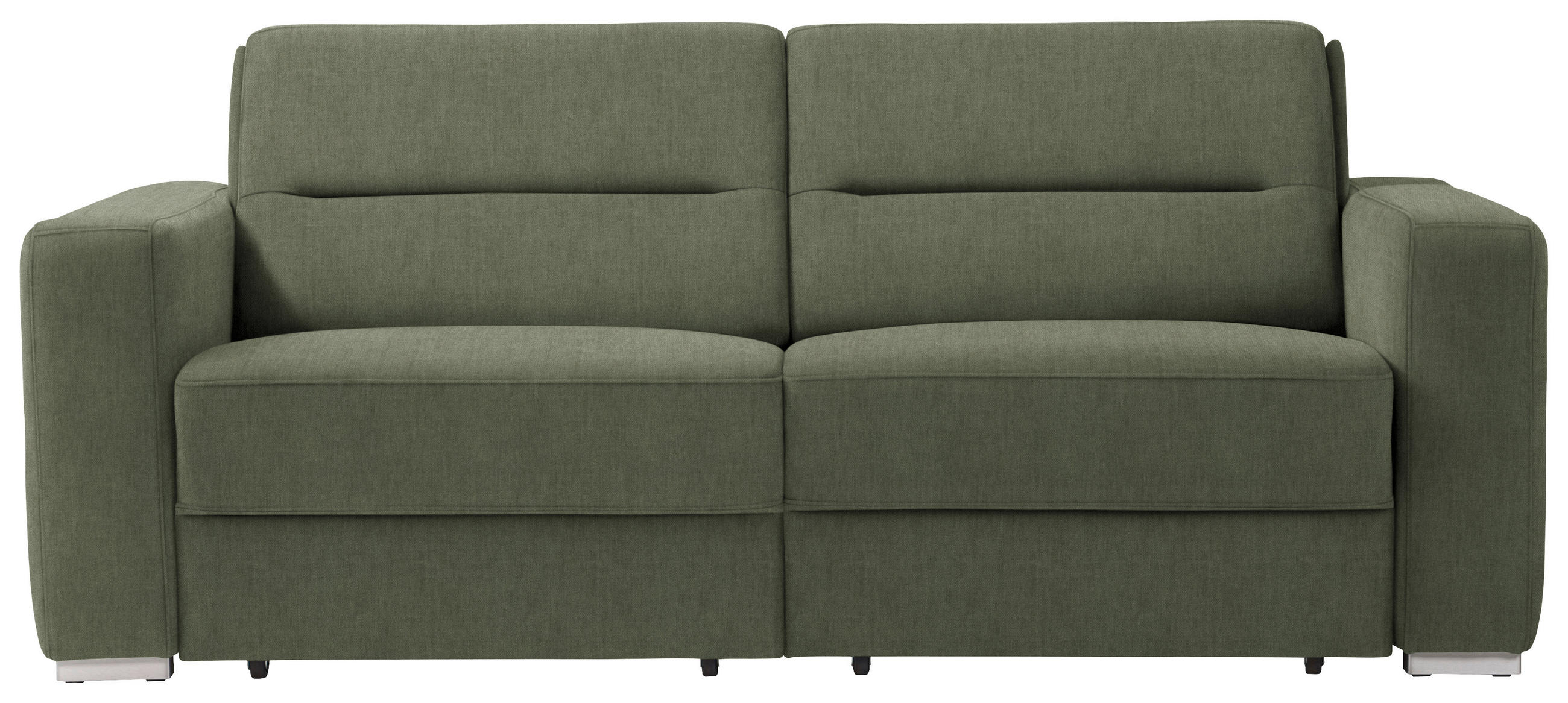 SCHLAFSOFA in Textil Olivgrün  - Olivgrün, Konventionell, Textil/Metall (202/86/92cm) - Sedda