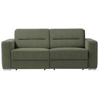SCHLAFSOFA in Textil Olivgrün  - Olivgrün, Konventionell, Textil/Metall (202/86/92cm) - Sedda