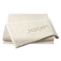 WOHNDECKE Uni Doubleface 150/200 cm  - Beige/Weiß, Design, Textil (150/200cm) - Joop!
