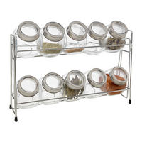 RECIPIENT PENTRU DEPOZITARE  0,18 l  - culoare inox/transparent, Basics, sticlă/metal (34/10/23cm) - Homeware Profession.