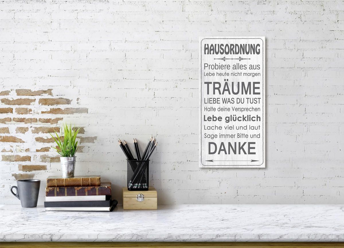 DEKOPANEEL Text 20/40 cm  - Multicolor, Basics, Holz (20/40cm)