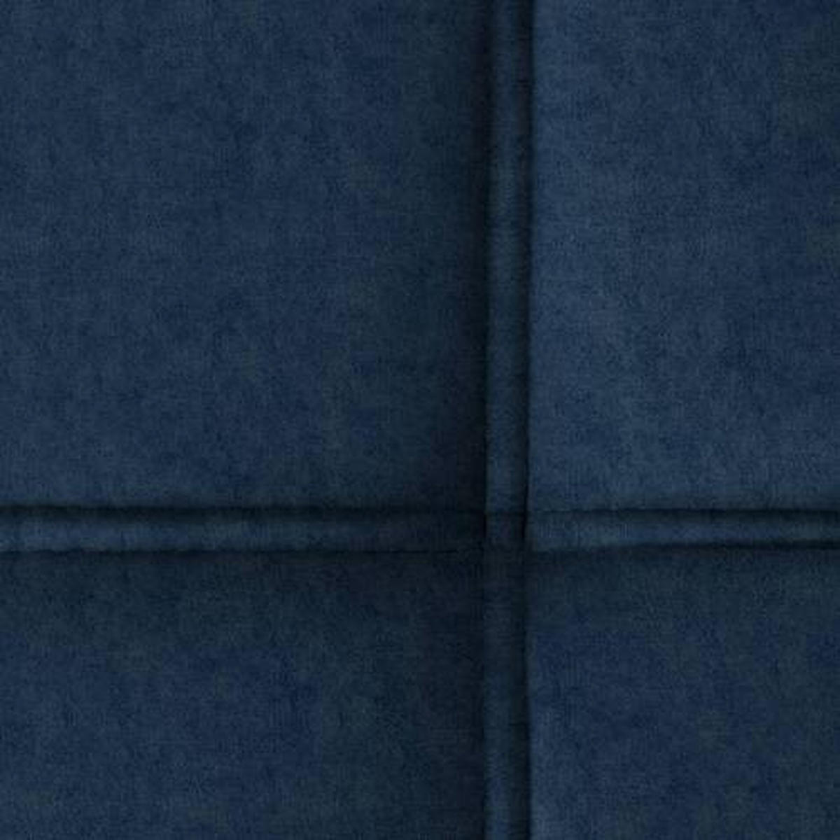 ECKSOFA Dunkelblau Velours  - Schwarz/Dunkelblau, Design, Textil/Metall (191/261cm) - Stylife