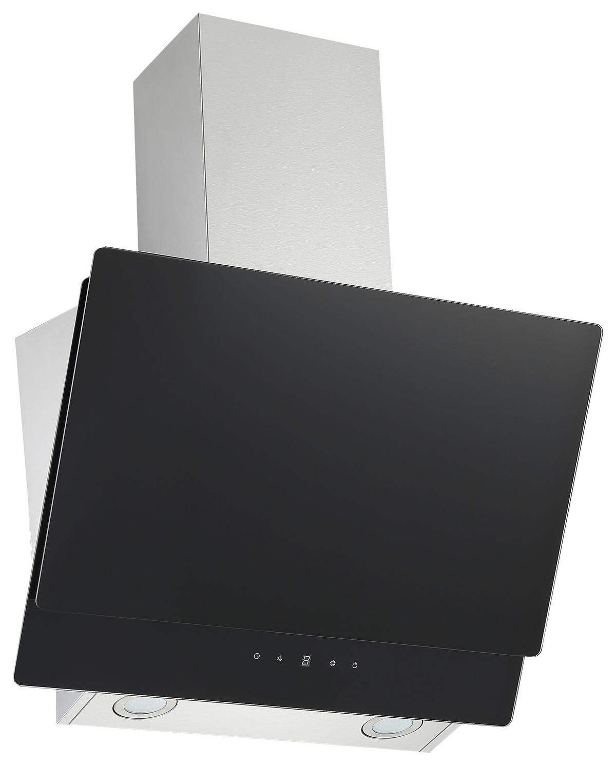 DUNSTABZUGSHAUBE CH77060SA  - Schwarz, Trend, Glas/Metall (60/74,3-112,3/31,3cm) - Respekta