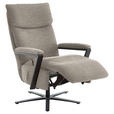 RELAXSESSEL in Textil Beige  - Beige/Schwarz, Design, Textil/Metall (68/117/85cm) - Cantus