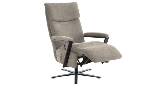 RELAXSESSEL in Textil Beige - Beige/Schwarz, Design, Textil/Metall (68/117/85cm) - Cantus