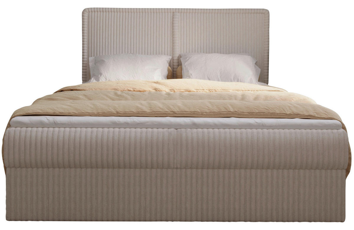 BOXBETT 180/200 cm  in Beigebraun  - Beigebraun/Schwarz, MODERN, Holz/Kunststoff (180/200cm) - MID.YOU