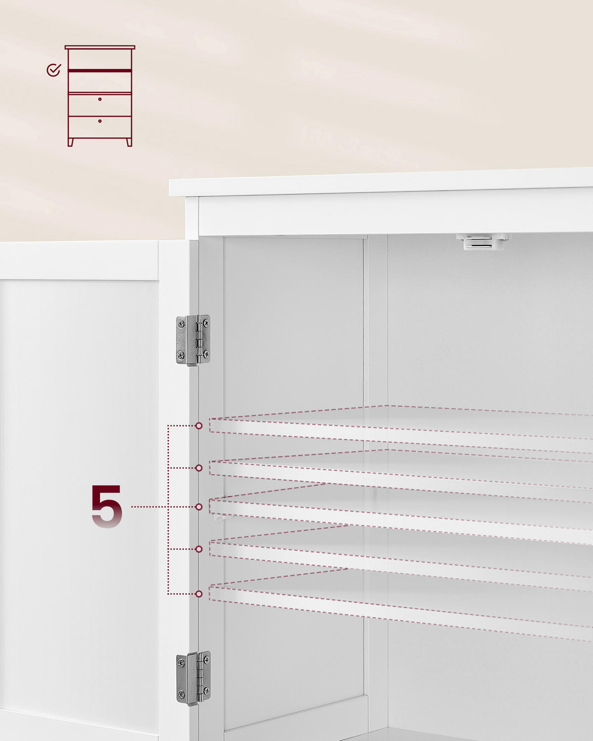 MIDISCHRANK 60/110/30 cm  - Weiß, Trend, Holzwerkstoff (60/110/30cm) - MID.YOU