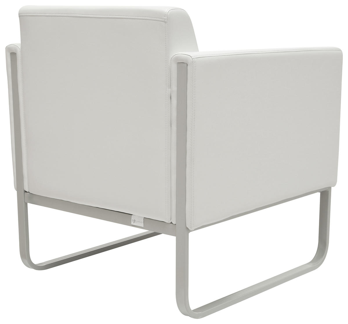 SESSEL Lederlook Weiß, Hellgrau    - Hellgrau/Weiß, MODERN, Textil/Metall (67/78/71cm) - MID.YOU