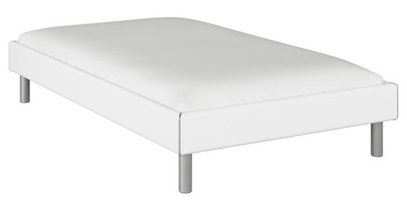 BETT 120/200 cm in Weiß - Alufarben/Weiß, Design, Metall (120/200cm) - Carryhome