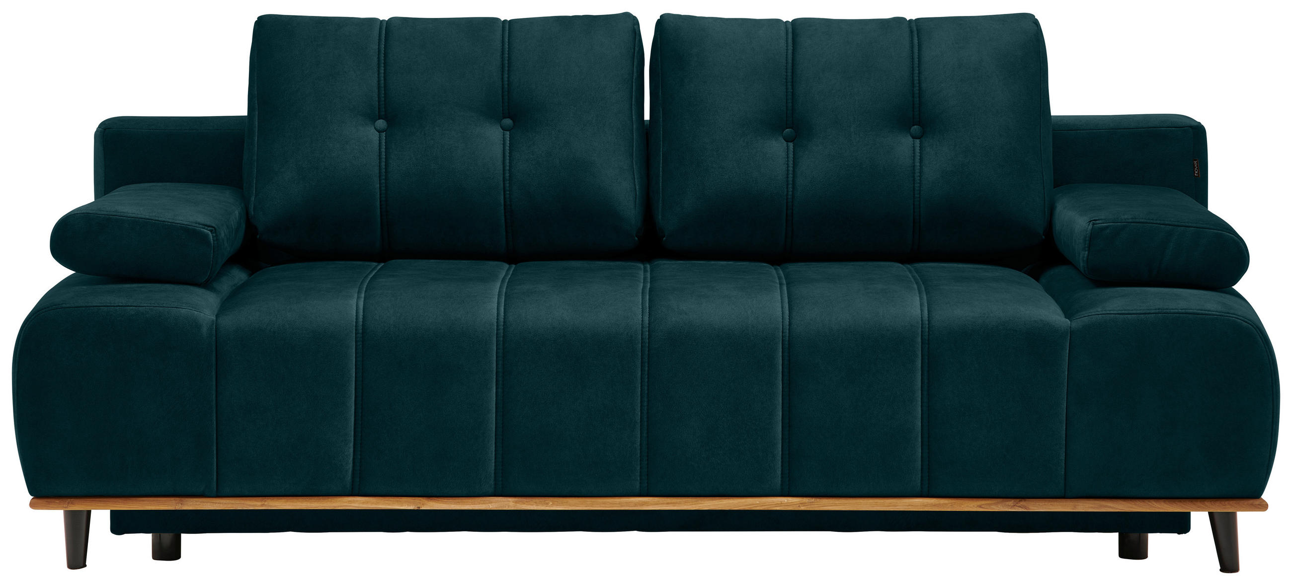 BÄDDSOFFA i vävt tyg petrol  - petrol/svart, Design, trä/textil (206/77-87/102cm) - Livetastic