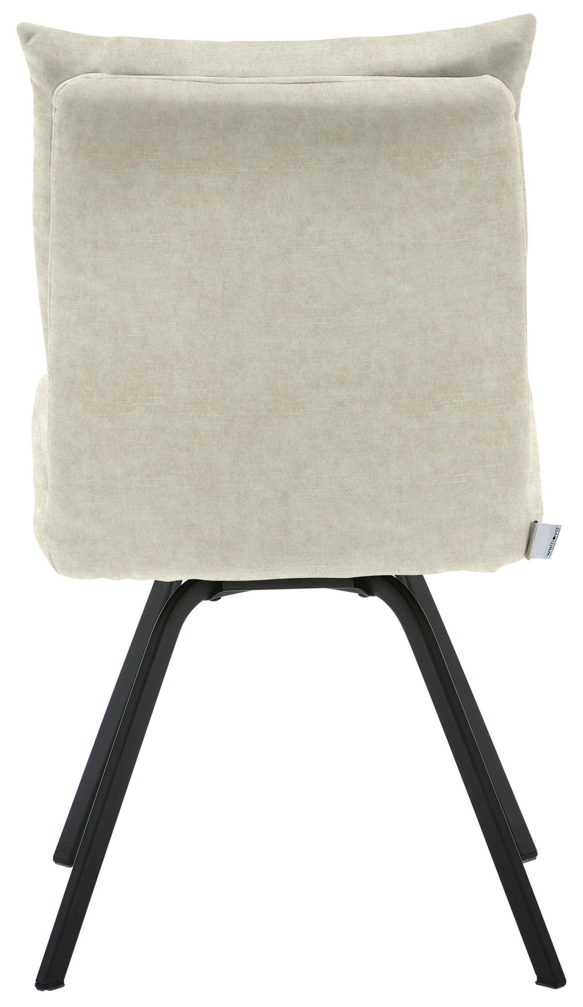 STUHL  in Velours Textil  - Schwarz/Naturfarben, Design, Textil/Metall (50/82/68cm) - Welnova