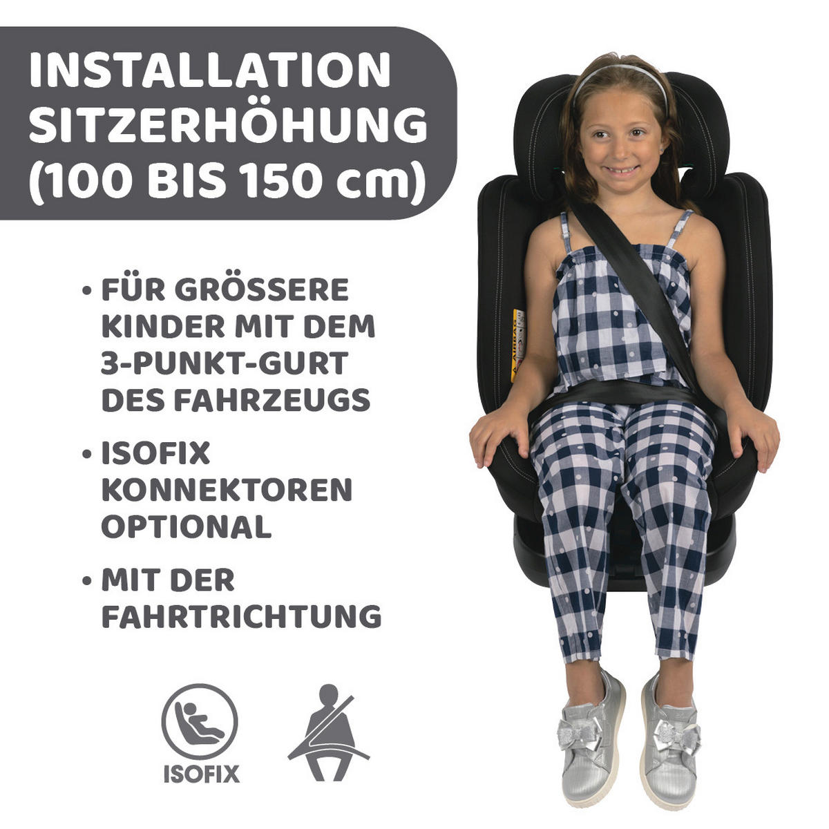 KINDERAUTOSITZ UNICO EVO I-SIZ   - Schwarz, Basics (46/54/69/44cm) - Chicco