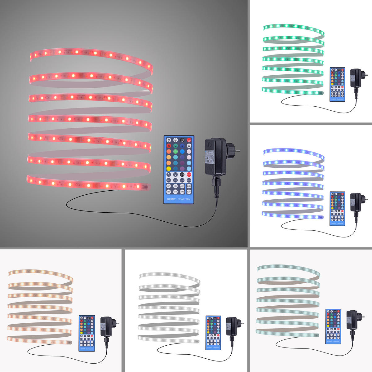 LED-TRAK   //3000 K// - večbarvno, Design, kovina/umetna masa (500/1,3/0,5cm)