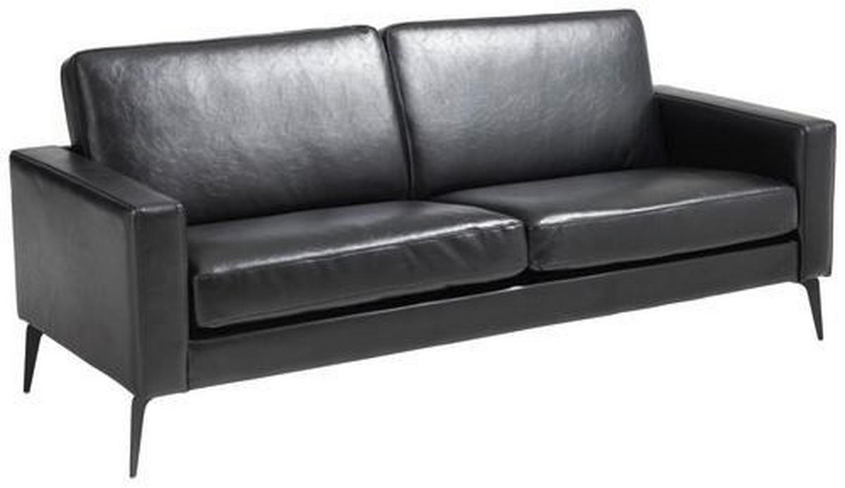 KANAPÉ textil fekete  - fekete, Design, textil/fém (193/79/79cm) - Livetastic