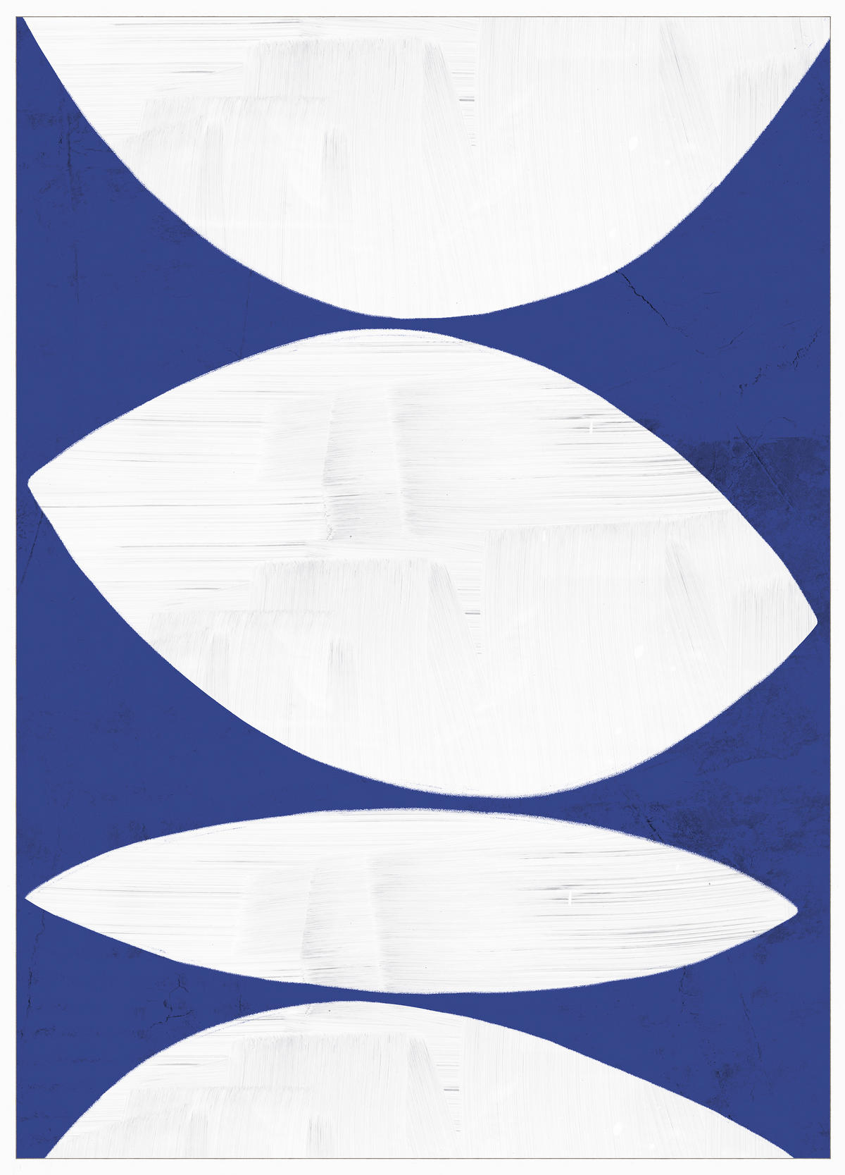 BILD Abstraktes  - Blau/Weiß, Trend, Holzwerkstoff/Kunststoff (50/70cm) - Monee