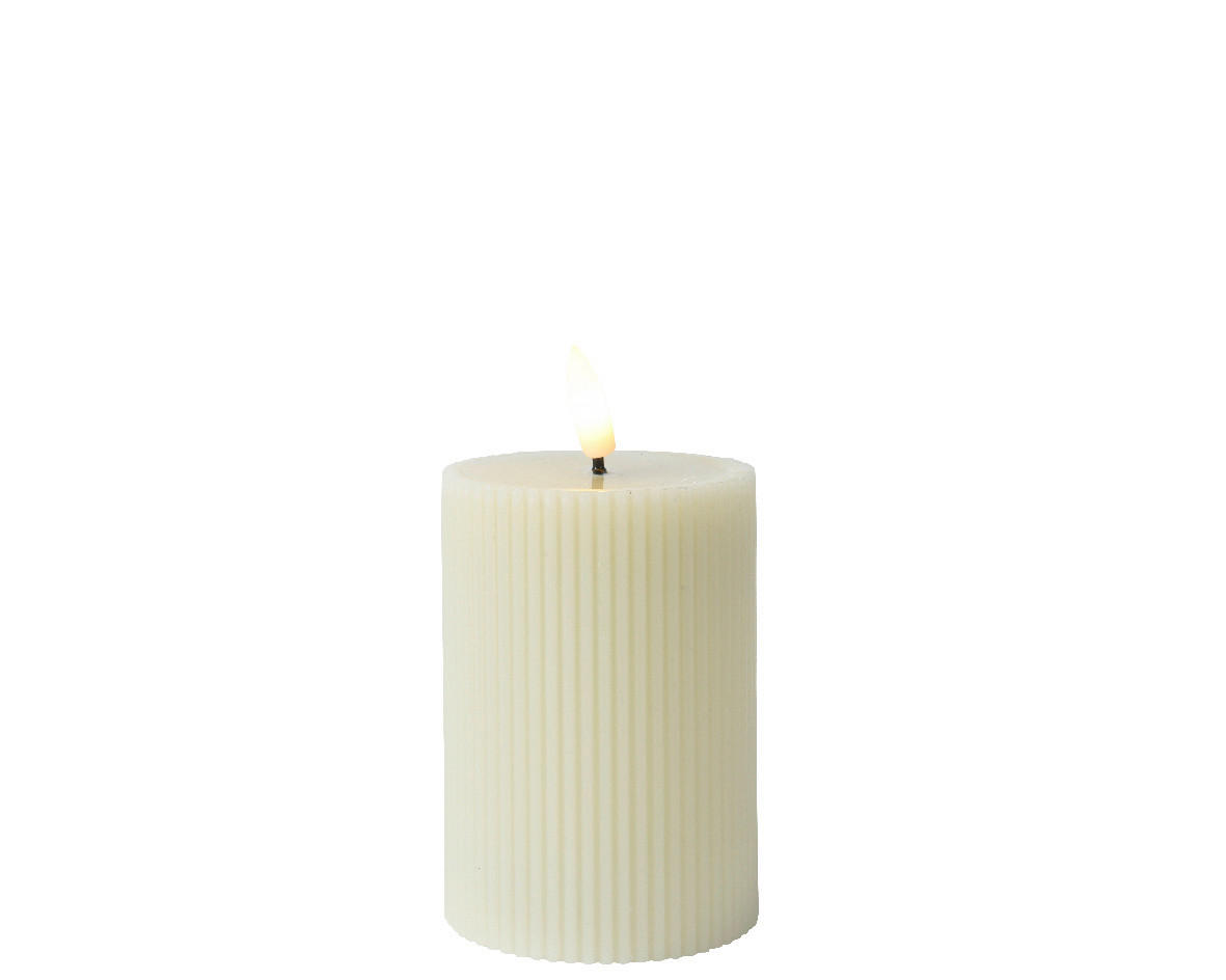 LED-LJUS 7/13 cm  - cremefärgad, Basics, plast/naturmaterial (7/13cm) - Ambia Home