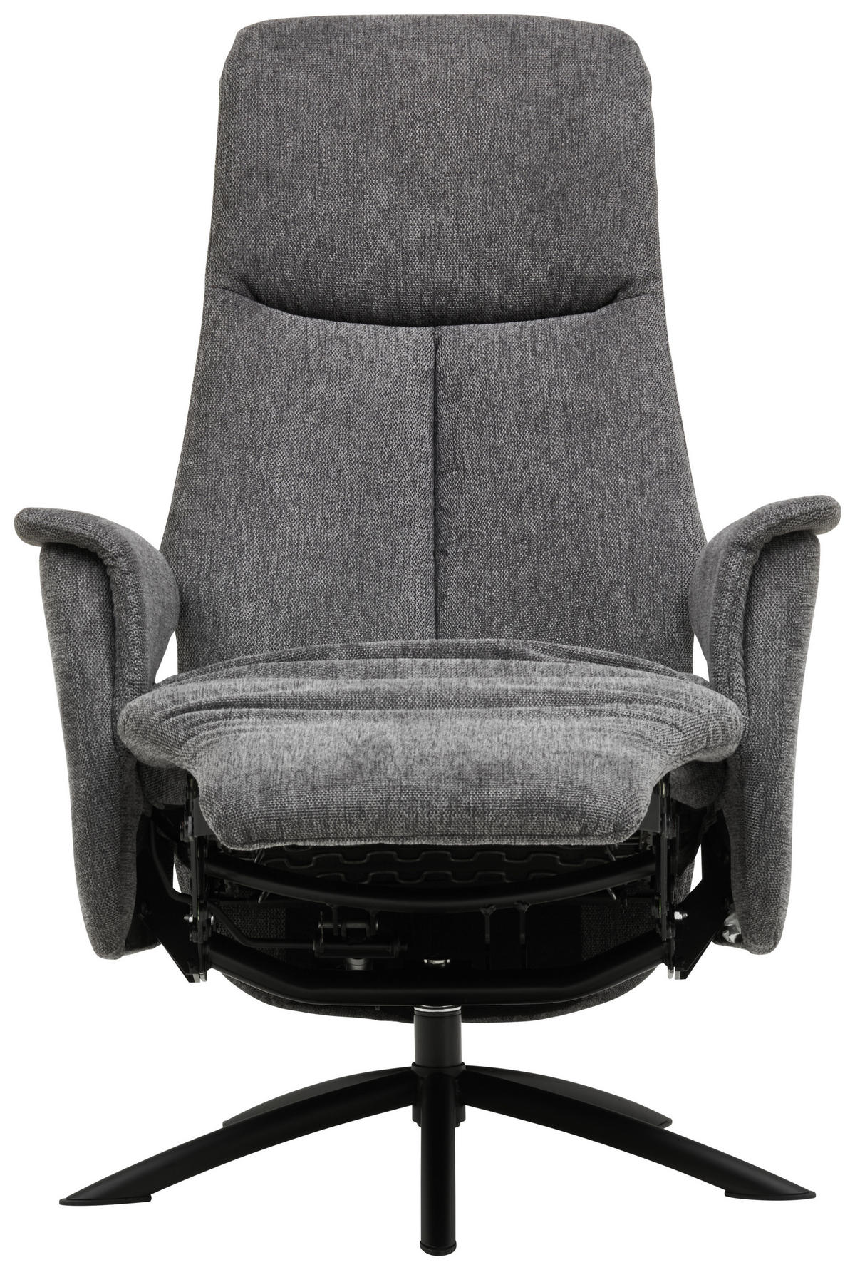 RELAXSESSEL in Textil Anthrazit  - Anthrazit/Schwarz, Design, Textil/Metall (73/108/86cm) - Welnova