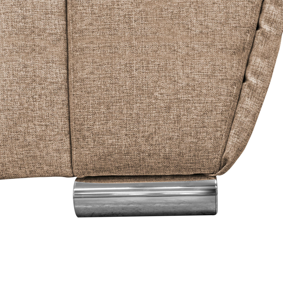 ECKSOFA in Flachgewebe Beige  266/266 cm  - Beige/Silberfarben, Design, Kunststoff/Textil (266/266cm) - Livetastic