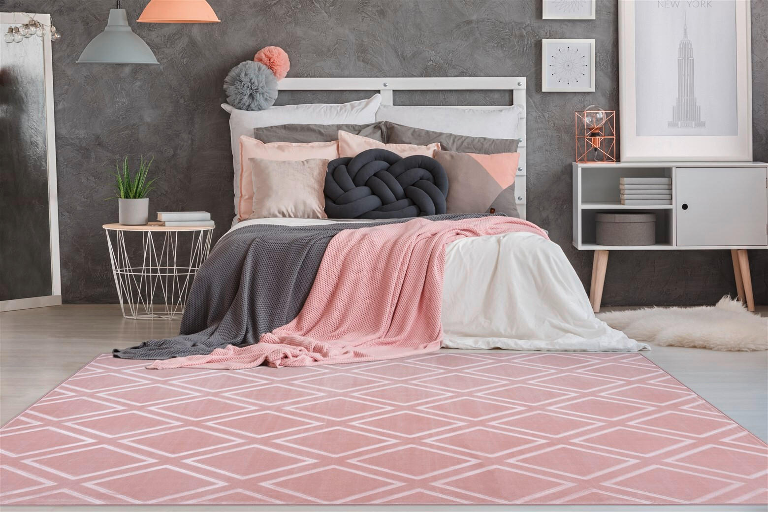 TEPPICH 200/290 cm Monroe 300 Rosa  - Rosa, KONVENTIONELL, Kunststoff/Textil (200/290cm)